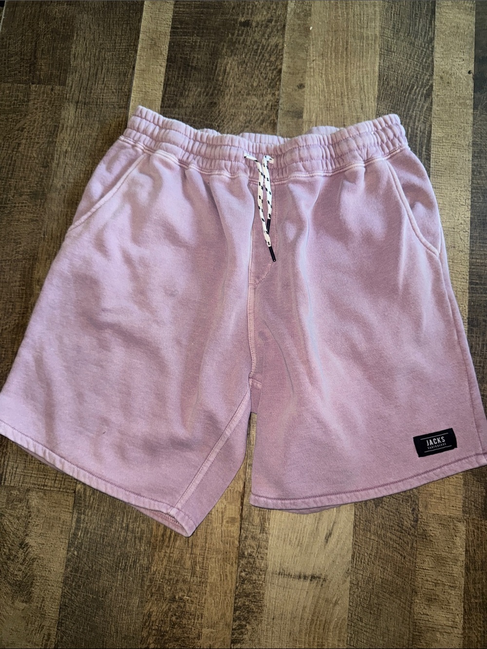 Jacks Surfboards Vintage Wash Mauve Pink Fleece Sweatshorts Size Large